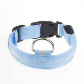 LED Luminous Pet Dog Collar Night (Option: Blue Light-XXS)